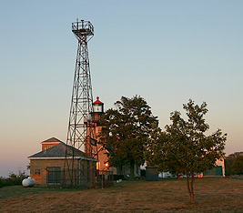 Alter Gittermast am Thirty Mile Point. Rechte: M. Werning / leuchttuerme.net